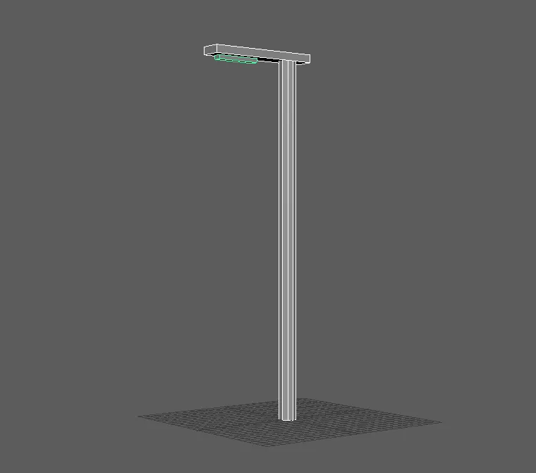 Streetlamp LOD2 in Maya