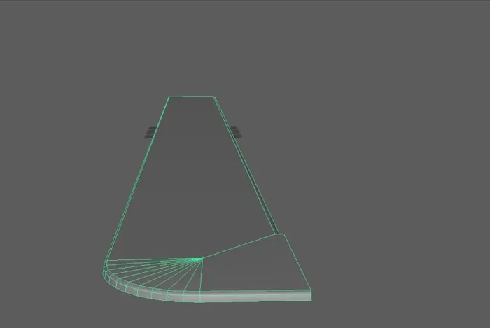 Sidewalk LOD1 wireframe with fewer curb edge loops